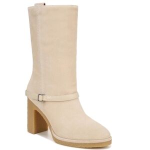 Franco Sarto Women's Paxton Mid Calf Heeled Gum Sole Boots